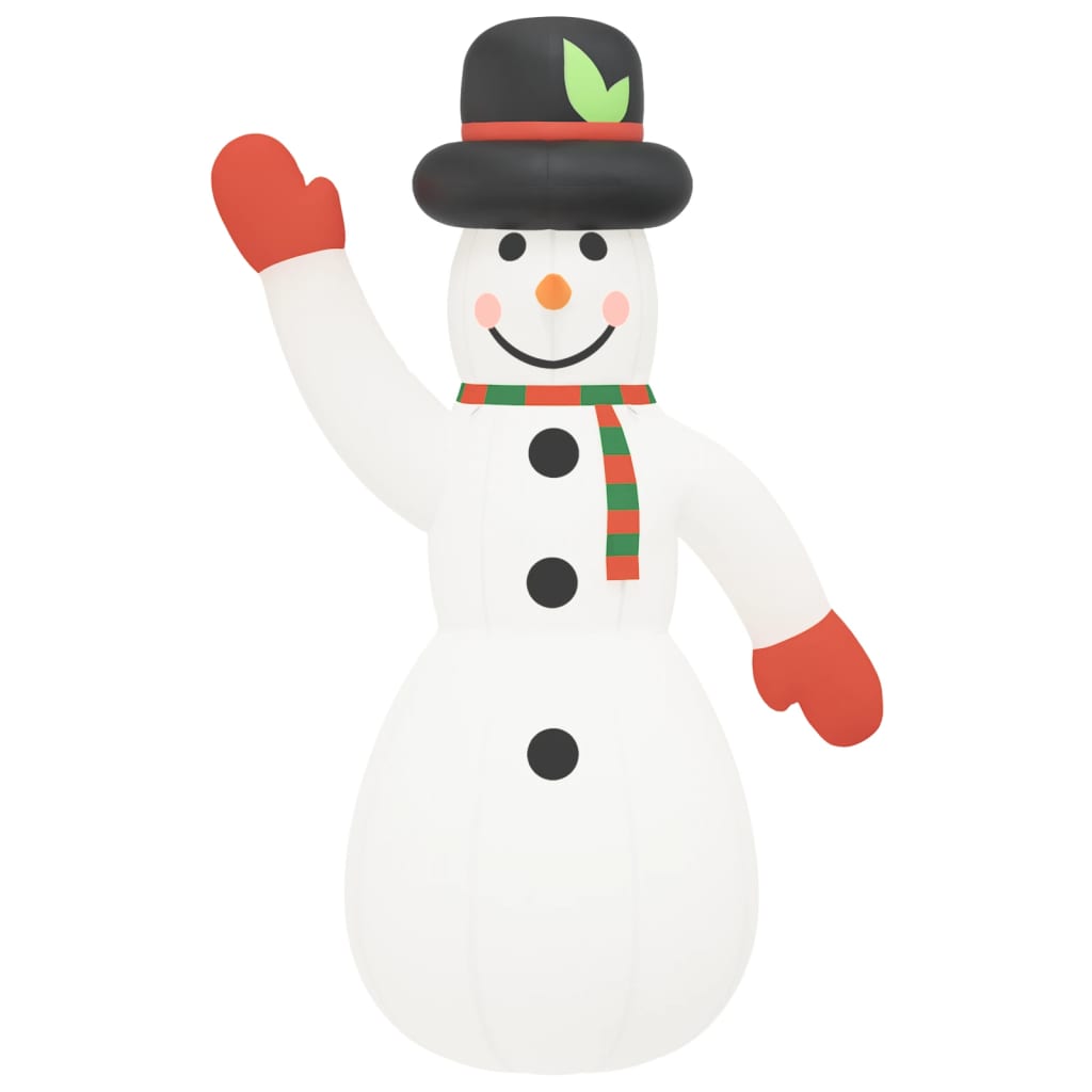 vidaXL Christmas Inflatable Snowman with LEDs 145.7"