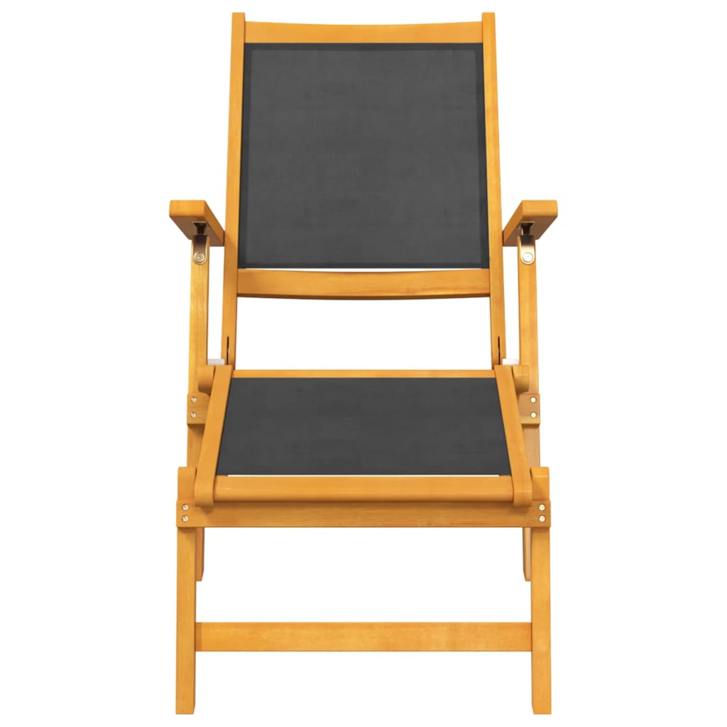 vidaXL Patio Deck Chairs 2 pcs Solid Wood Acacia and Textilene
