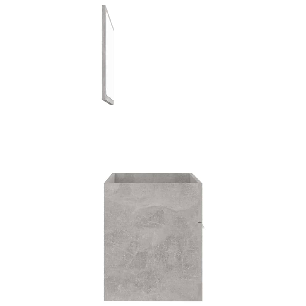 vidaXL 2 Piece Bathroom Furniture Set Concrete Gray Engineered Wood