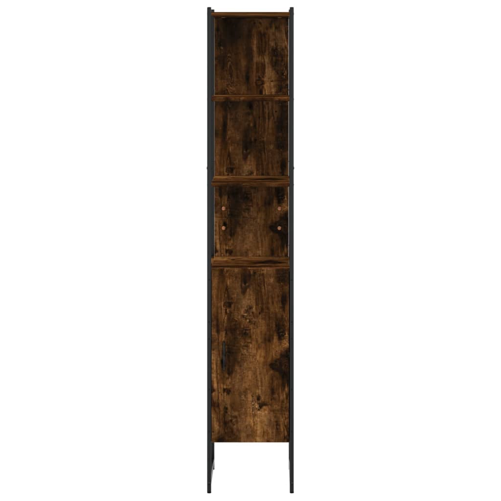 vidaXL Bathroom Cabinet Smoked Oak 13"x13"x73" Engineered Wood