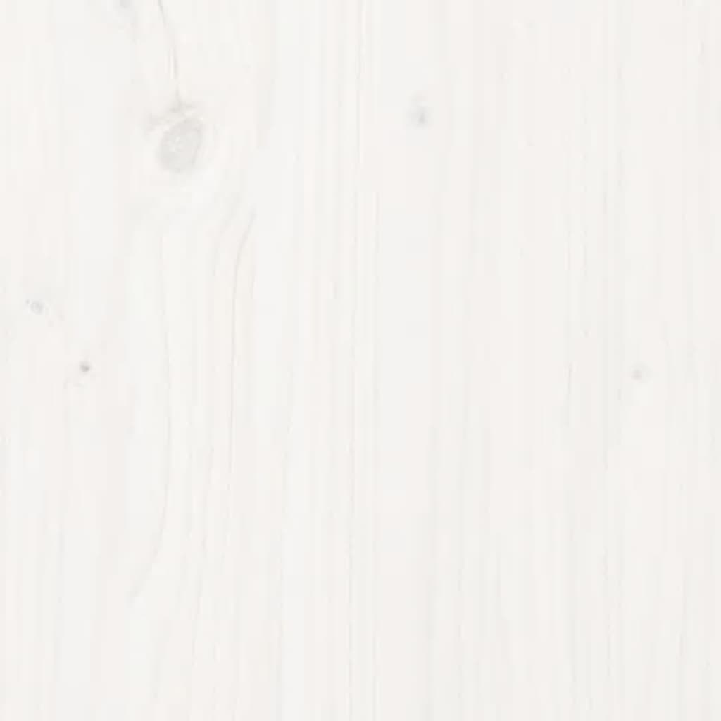 vidaXL Coffee Table White 21.7"x22"x12.6" Solid Wood Pine