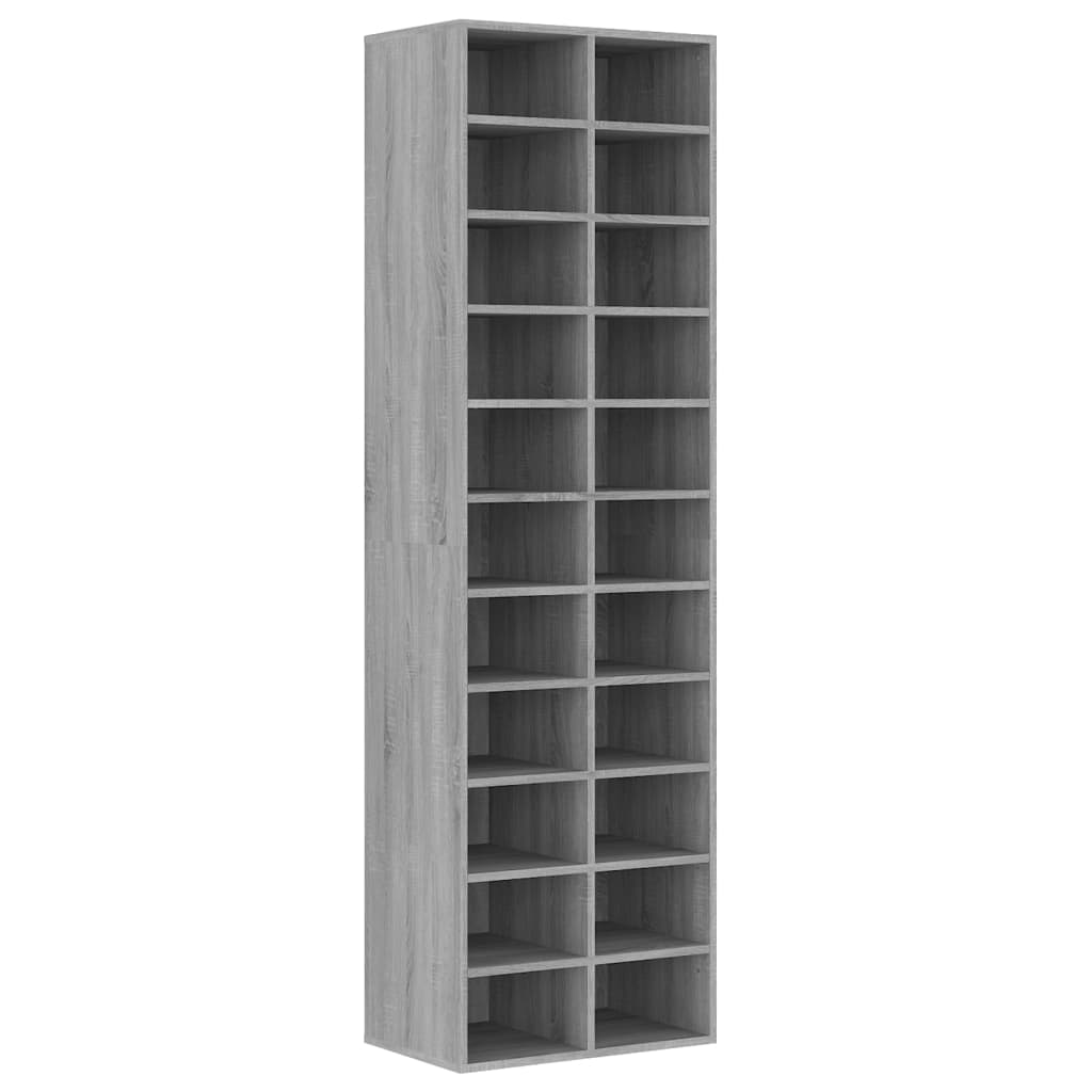 vidaXL Shoe Cabinet Gray Sonoma 21.3"x13.4"x72" Engineered Wood