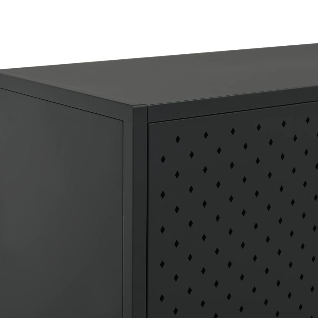 vidaXL Sideboard Black 29.5"x13.8"x29.5" Steel