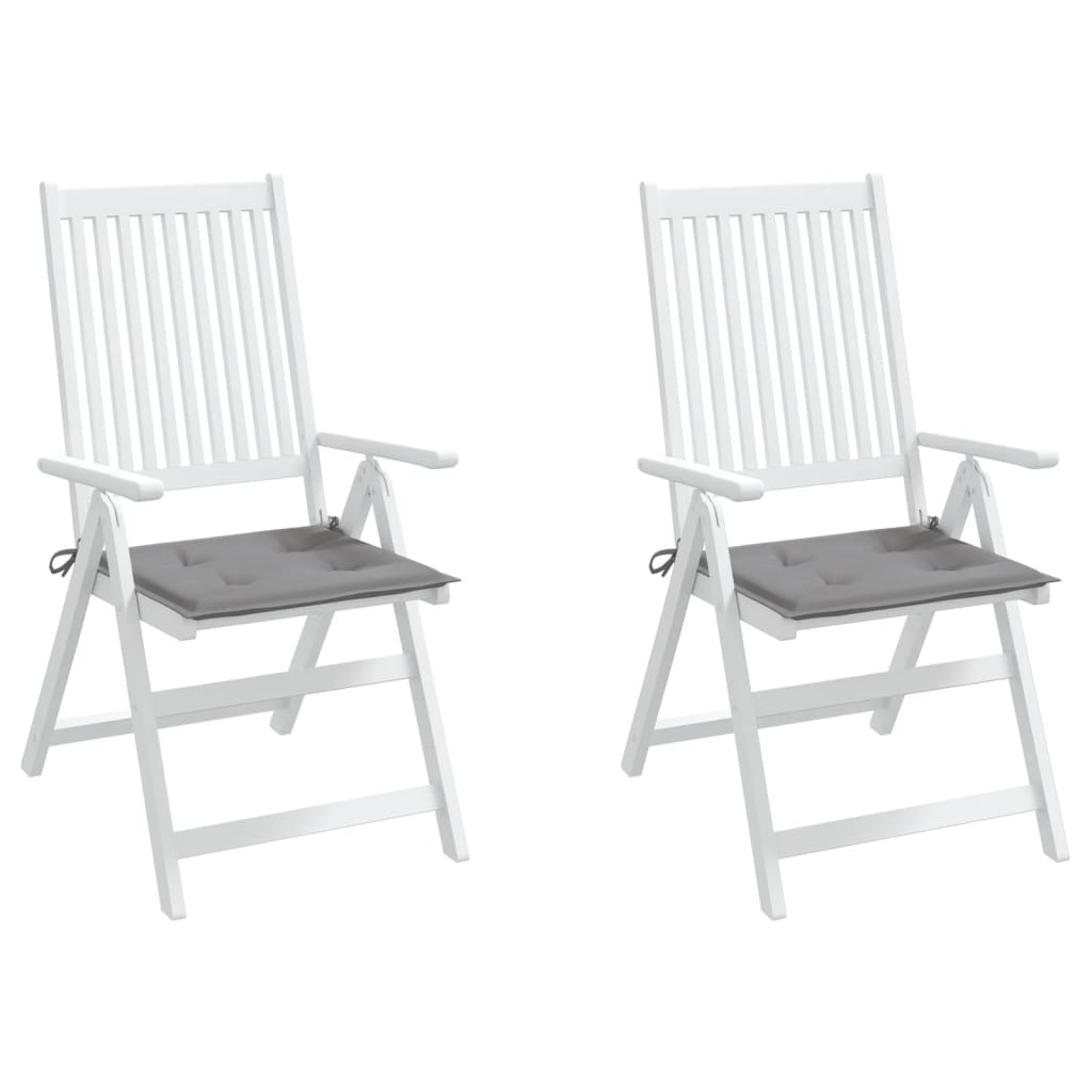 vidaXL Garden Chair Cushions 2 pcs Gray 19.7"x19.7"x1.2" Oxford Fabric