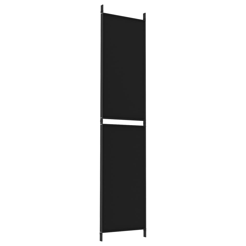 vidaXL 3-Panel Room Divider Black 59.1"x86.6" Fabric