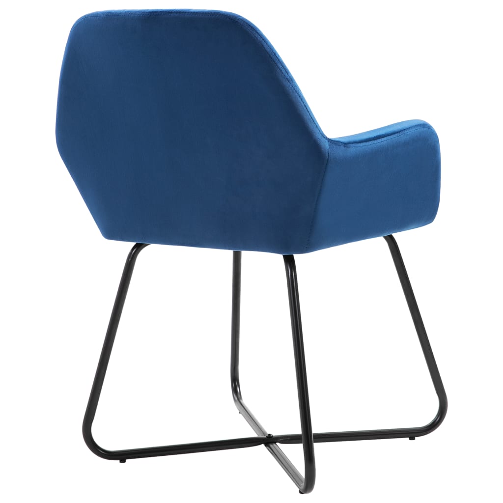 vidaXL Dining Chairs 6 pcs Blue Velvet