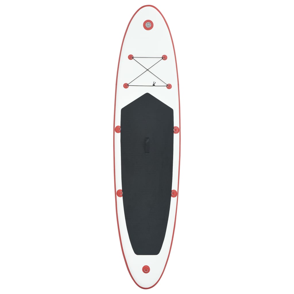 vidaXL Stand Up Paddle Board Set SUP Surfboard Inflatable Red and White