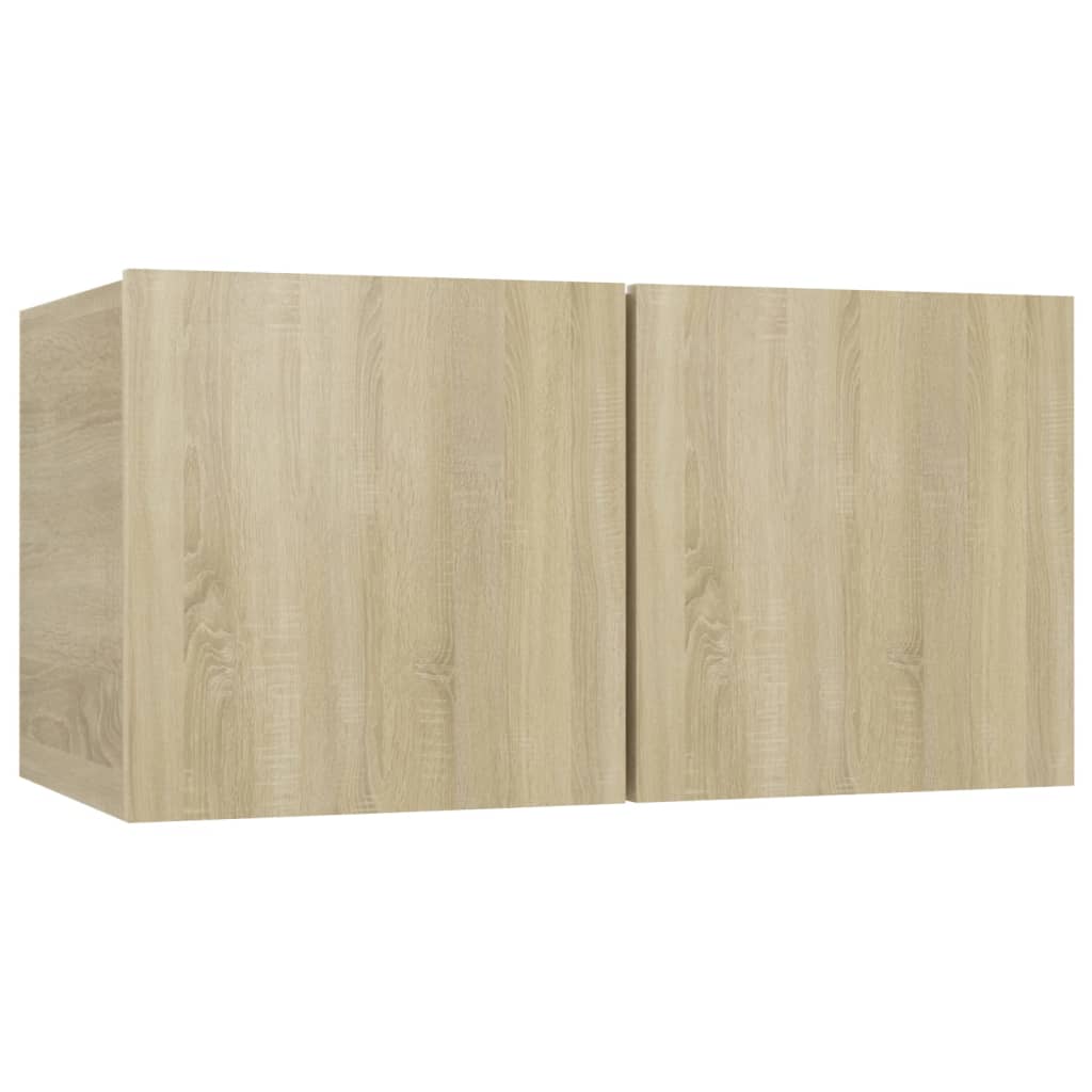 vidaXL 2 Piece TV Stand Set Sonoma Oak Engineered Wood