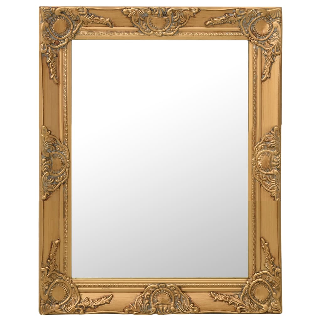 vidaXL Wall Mirror Baroque Style 19.7"x23.6" Gold