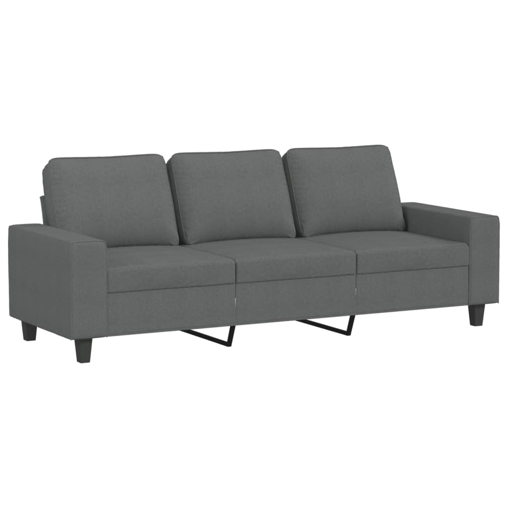 vidaXL 2 Piece Sofa Set Dark Gray Fabric