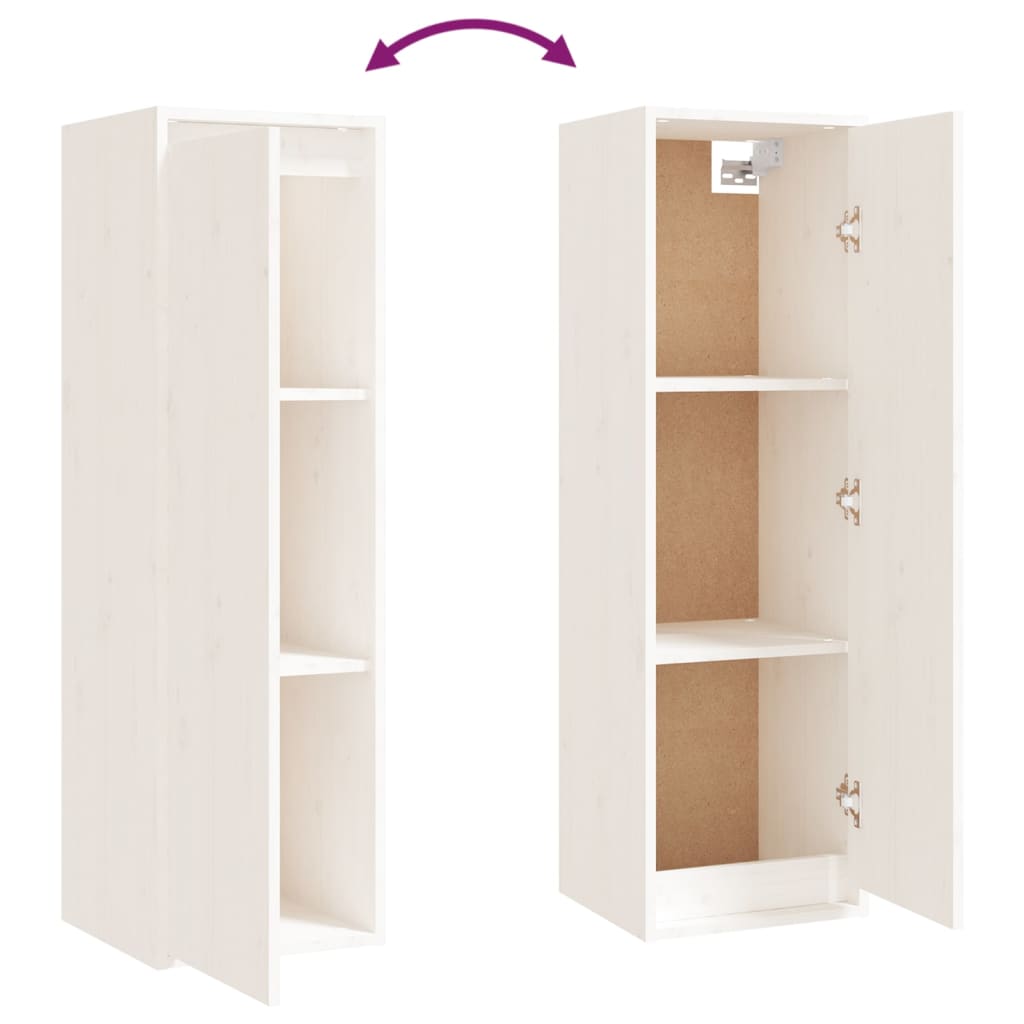 vidaXL Wall Cabinets 2 pcs White 11.8"x11.8"x39.4" Solid Pinewood