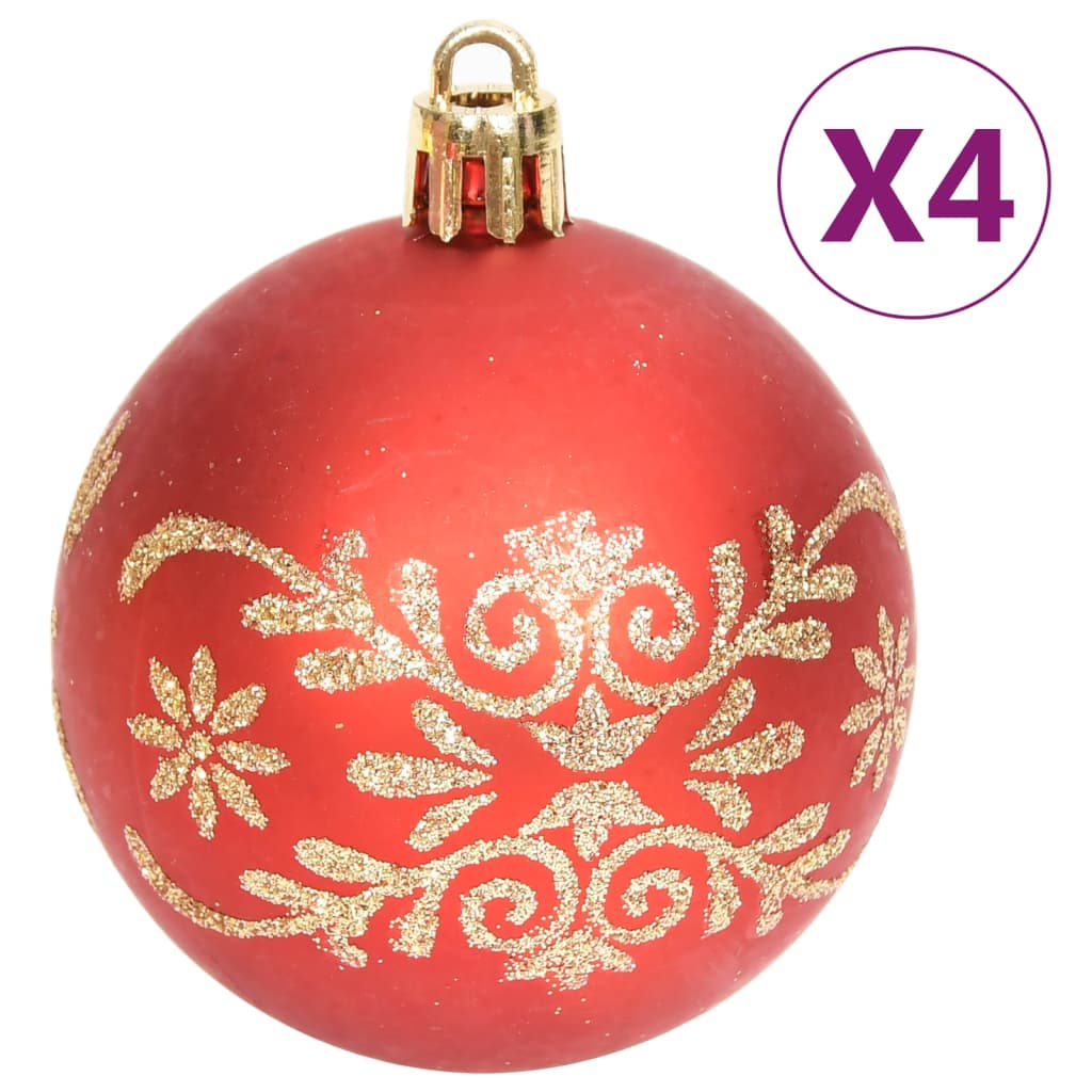vidaXL 70 Piece Christmas Bauble Set Gold and Red
