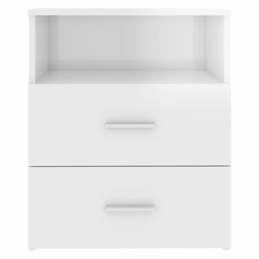 vidaXL Bed Cabinet High Gloss White 19.7"x12.6"x23.6"