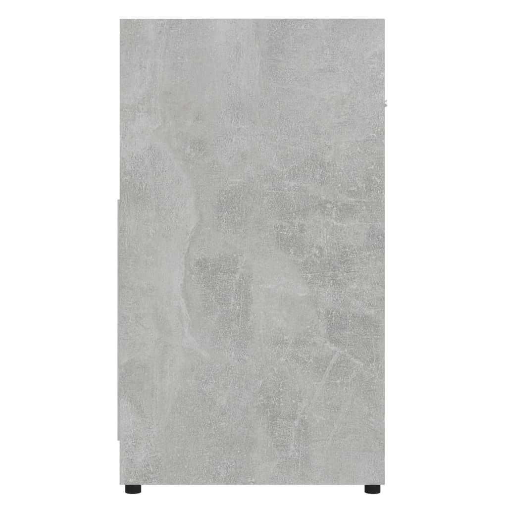 vidaXL Bathroom Cabinet Concrete Gray 23.6"x13"x24" Chipboard
