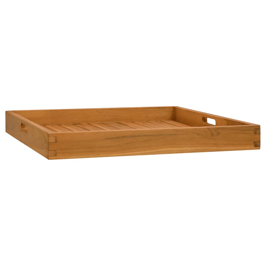 vidaXL Serving Tray 23.6"x23.6" Solid Wood Teak