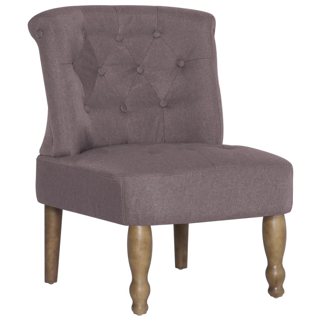 vidaXL French Chair Taupe Fabric