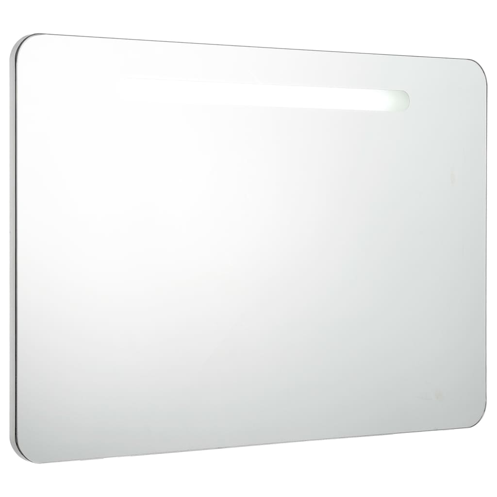 vidaXL LED Bathroom Mirror Cabinet 31.5"x3.7"x21.7"