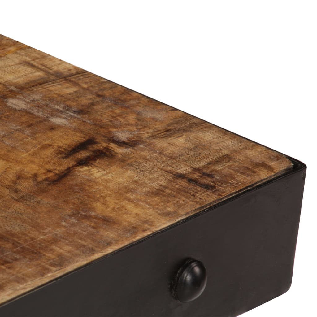 vidaXL Coffee Table with Wheels Solid Mango Wood 39.4"x23.6"x10.2"