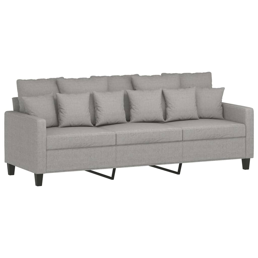 vidaXL 3-Seater Sofa Light Gray 70.9" Fabric