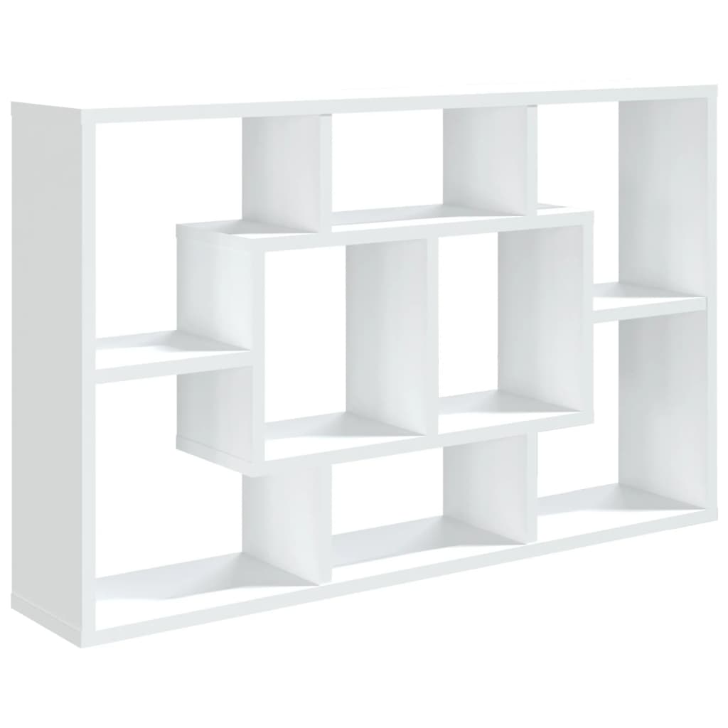 vidaXL Wall Shelf White 33.5"x6.3"x20.7" Engineered Wood