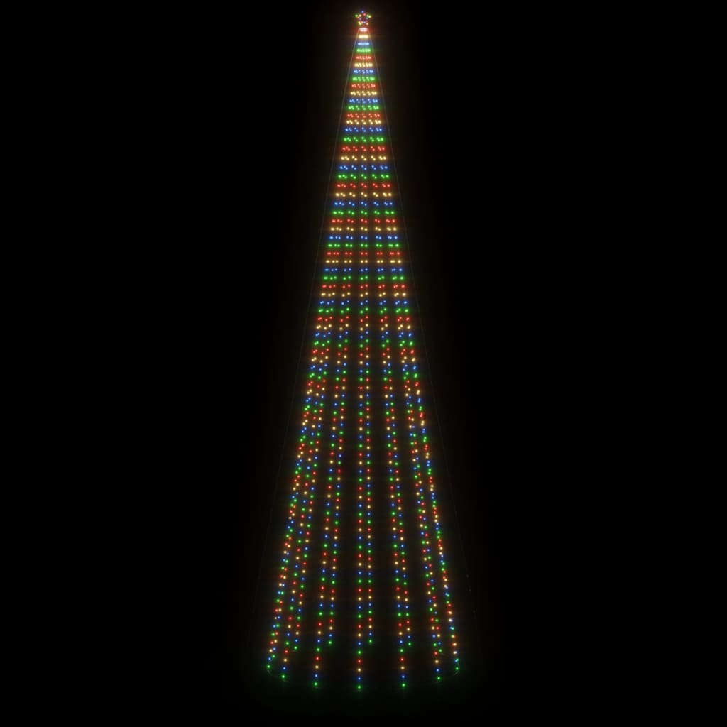 vidaXL Christmas Tree with Spike Colorful 1134 LEDs 26 ft