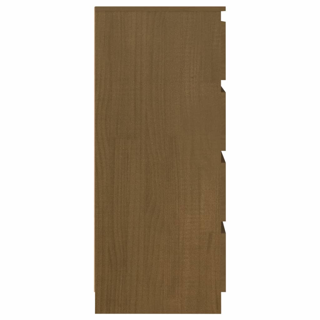 vidaXL Side Cabinet Honey Brown 23.6"x14.2"x33.1" Solid Pinewood