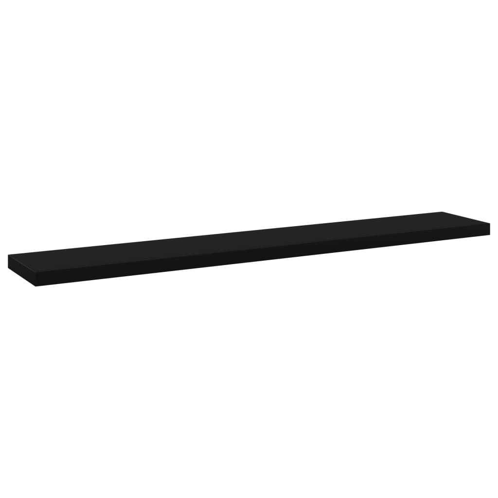 vidaXL Bookshelf Boards 4 pcs Black 23.6"x3.9"x0.6" Engineered Wood