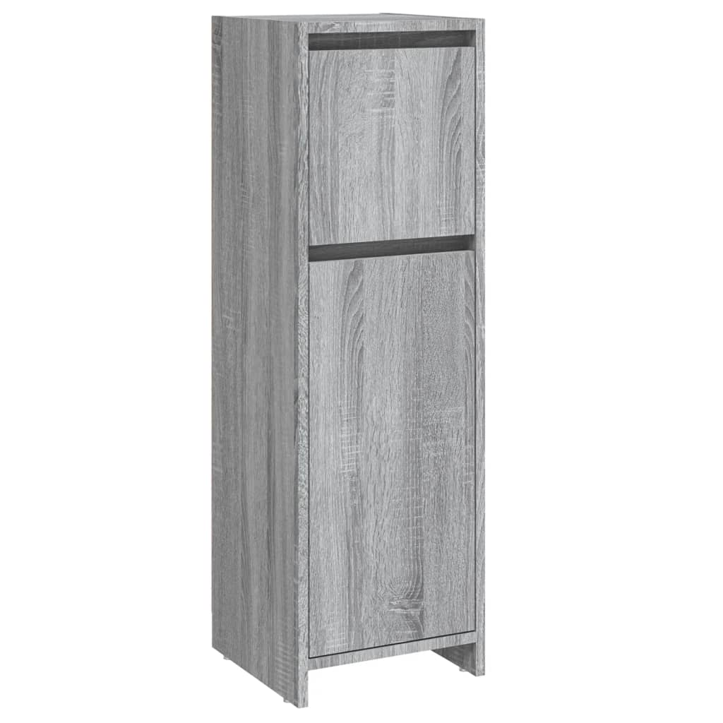 vidaXL Bathroom Cabinet Gray Sonoma 11.8"x11.8"x37.4" Engineered Wood