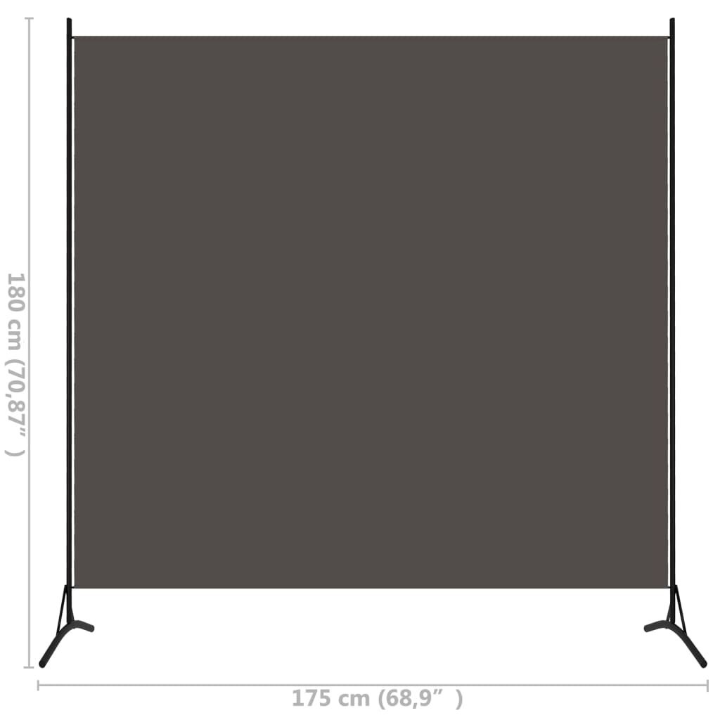 vidaXL 1-Panel Room Divider Anthracite 68.9"x70.9"
