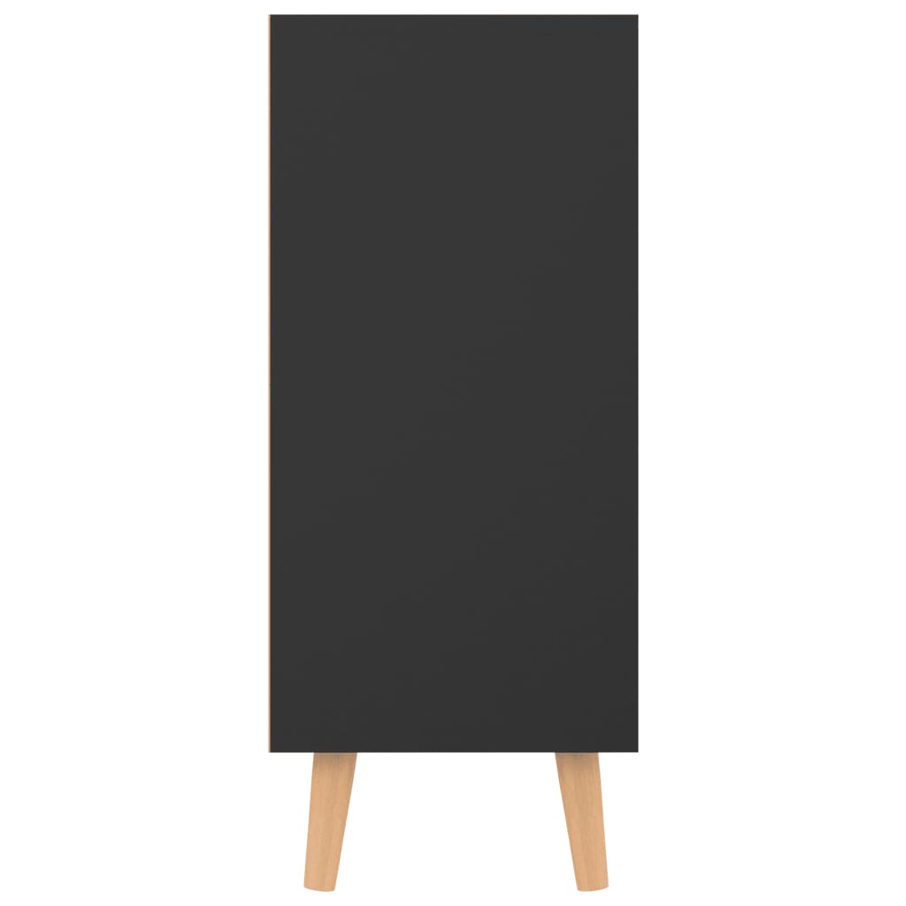 vidaXL Sideboard High Gloss Black 35.4"x11.8"x28.3" Engineered Wood