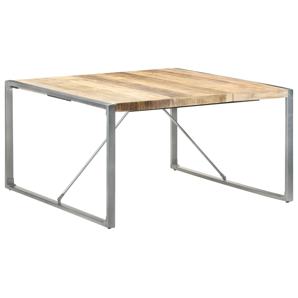 vidaXL Dining Table 55.1"x55.1"x29.5" Rough Mango Wood