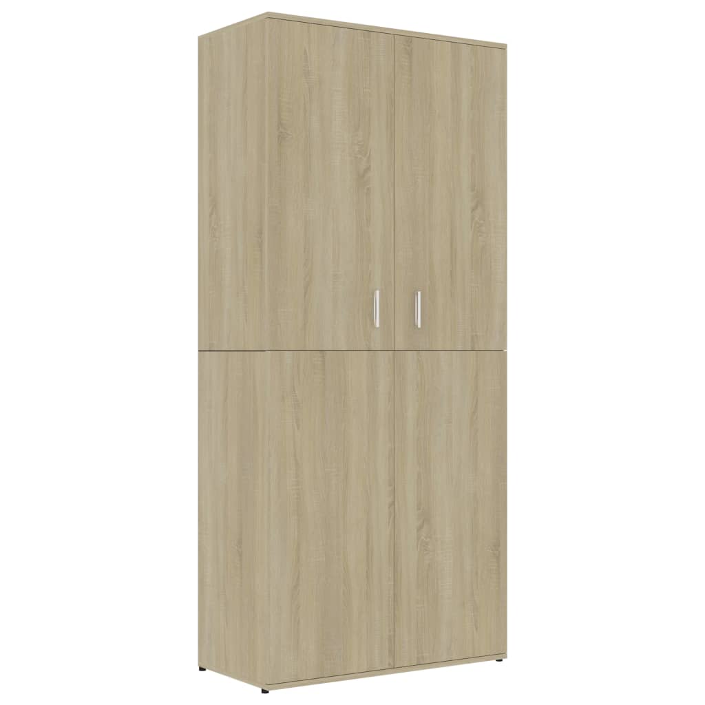 vidaXL Shoe Cabinet Sonoma Oak 31.5"x15.4"x70.1" Engineered Wood