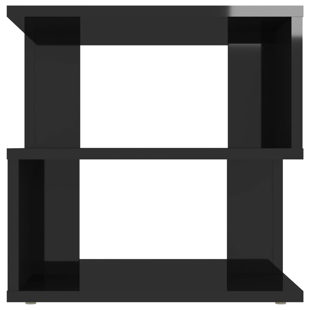 vidaXL Side Table High Gloss Black 16"x16"x16" Chipboard