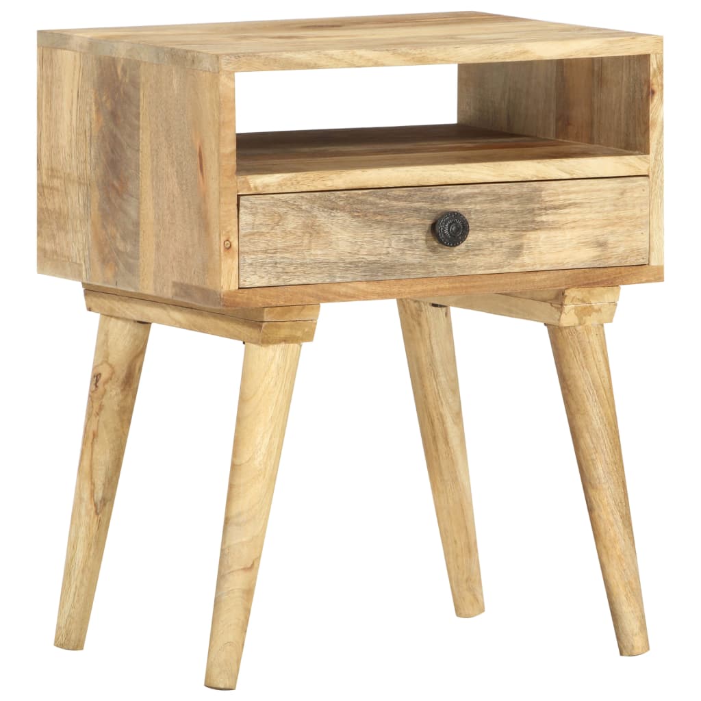 vidaXL Bedside Cabinet 15.7"x13.8"x19.7" Solid Mango Wood