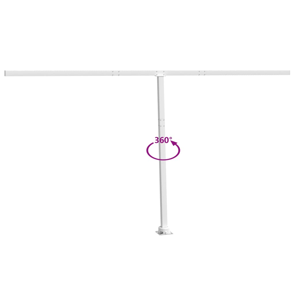 vidaXL Awning Post Set White 177.2"x96.5" Iron