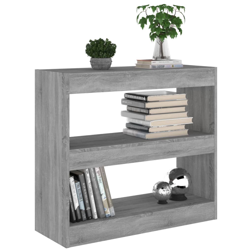 vidaXL Book Cabinet/Room Divider Gray Sonoma 31.5"x11.8"x28.3"