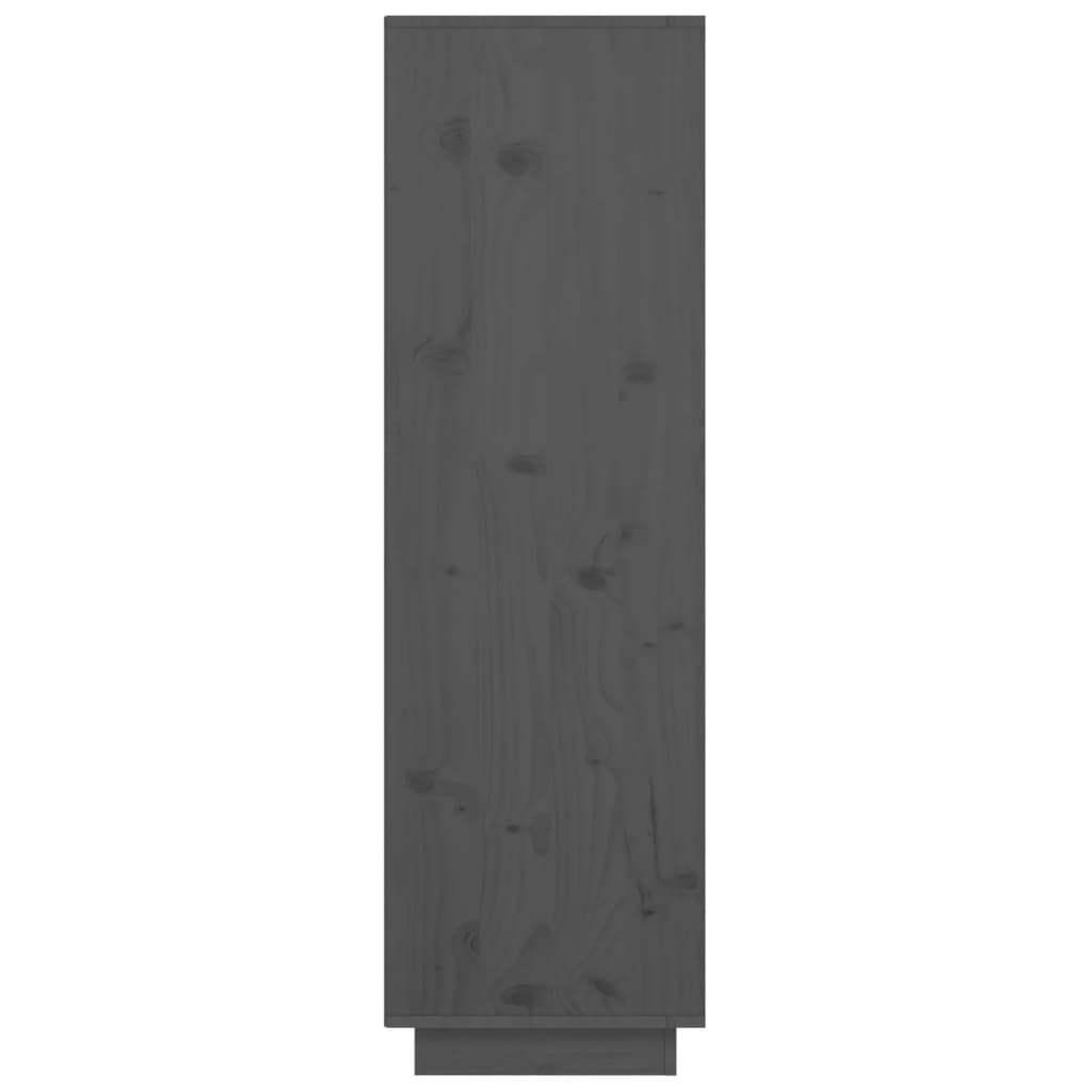vidaXL Highboard Gray 15"x13.8"x46.1" Solid Wood Pine