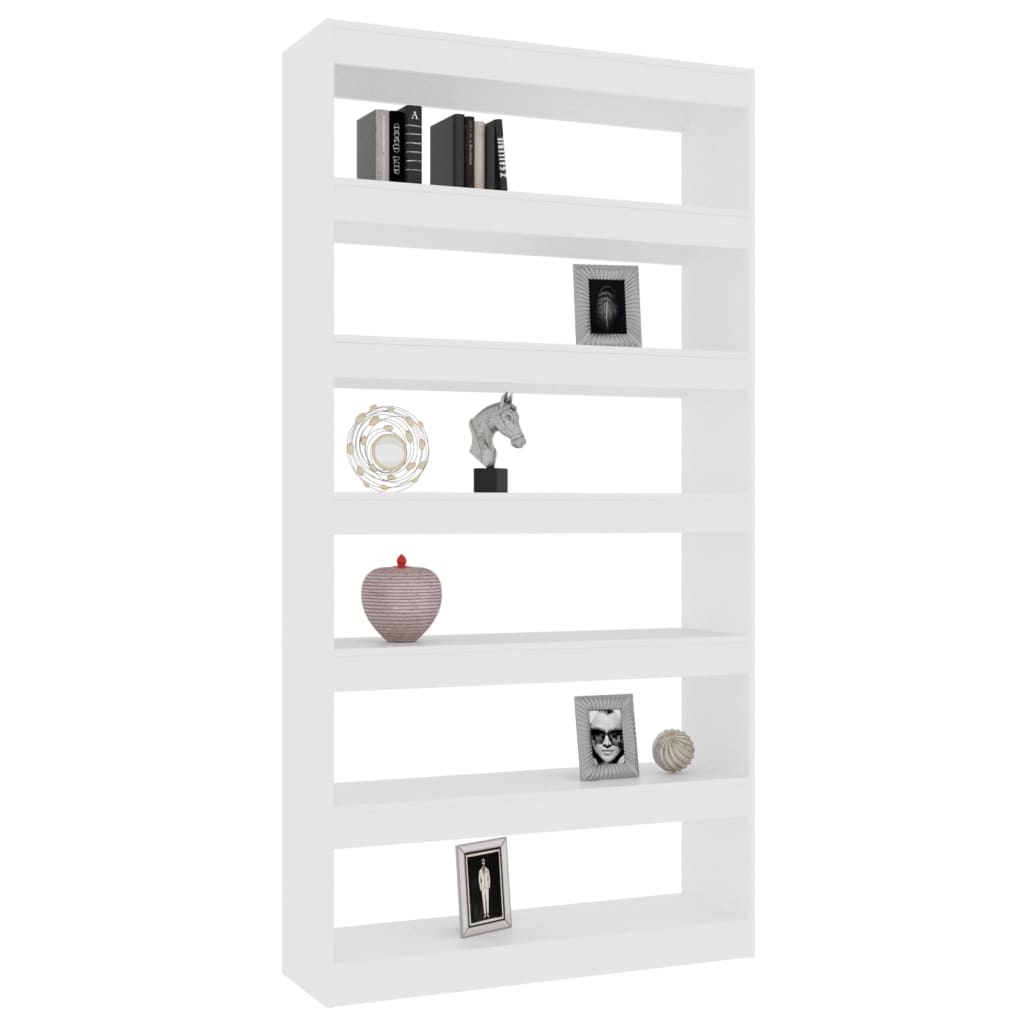 vidaXL Book Cabinet/Room Divider White 39.4"x11.8"x78" Engineered wood