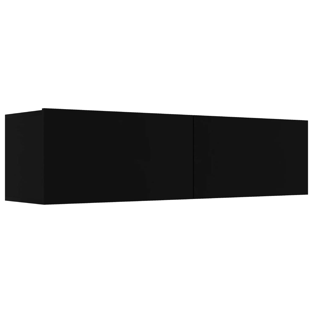 vidaXL TV Stand Black 47.2"x11.8"x11.8" Engineered Wood