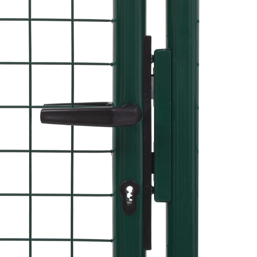 vidaXL Fence Gate Steel 39.4"x29.5" Green
