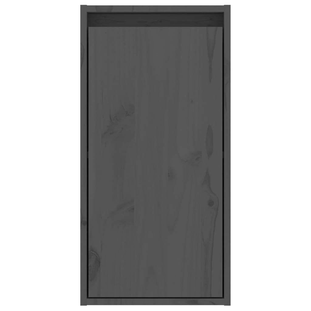vidaXL Wall Cabinets 2 pcs Gray 11.8"x11.8"x23.6" Solid Wood Pine