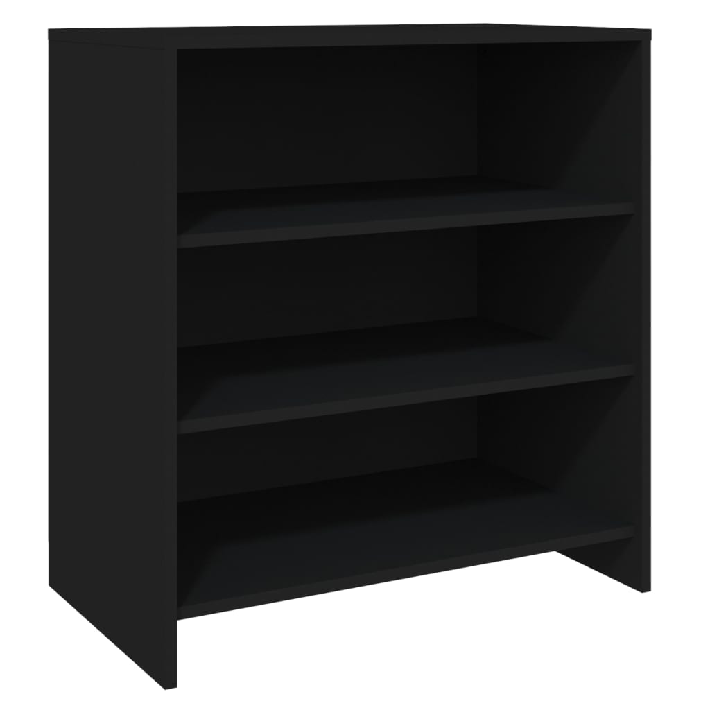 vidaXL Sideboard Black 27.6"x15.9"x29.5" Engineered Wood