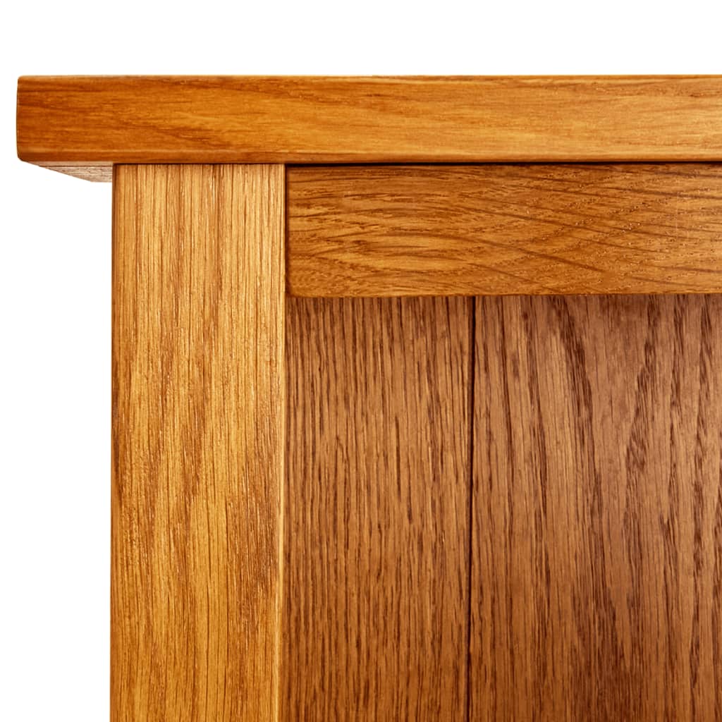 vidaXL 5-Tier Bookcase 17.7"x8.7"x55.1" Solid Oak Wood