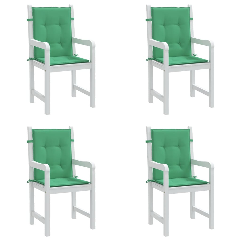 vidaXL Garden Chair Cushions 4 pcs Green 39.4"x19.7"x1.2"
