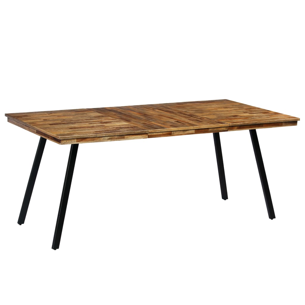 vidaXL Dining Table Reclaimed Teak and Steel 70.8"x35.4"x29.9"