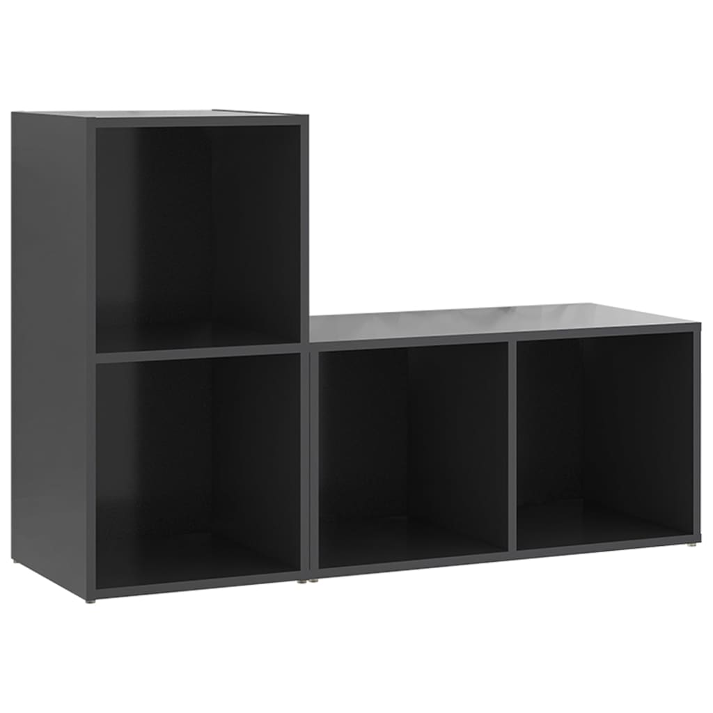 vidaXL TV Cabinets 2 pcs Gray 28.3"x13.8"x14.4" Chipboard