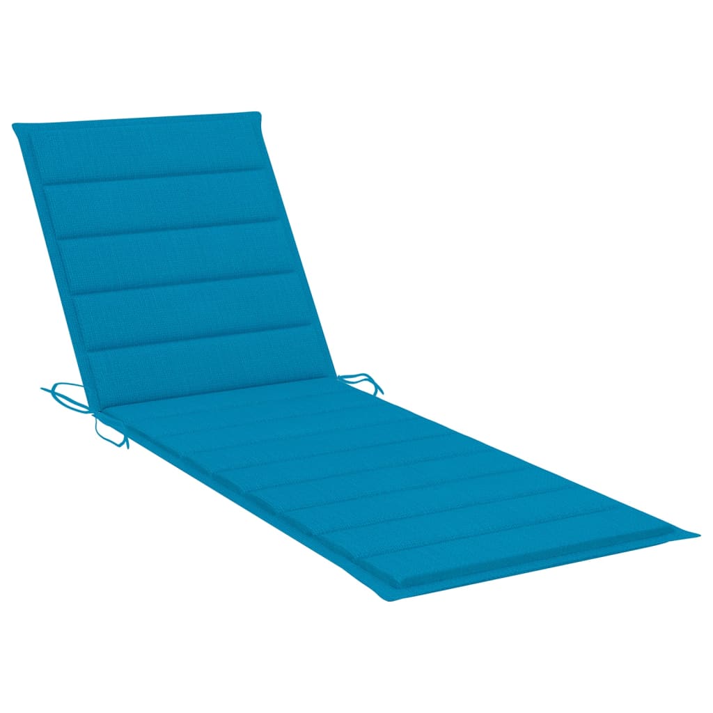vidaXL 2-Person Sun Lounger with Cushion Solid Wood Acacia and Steel