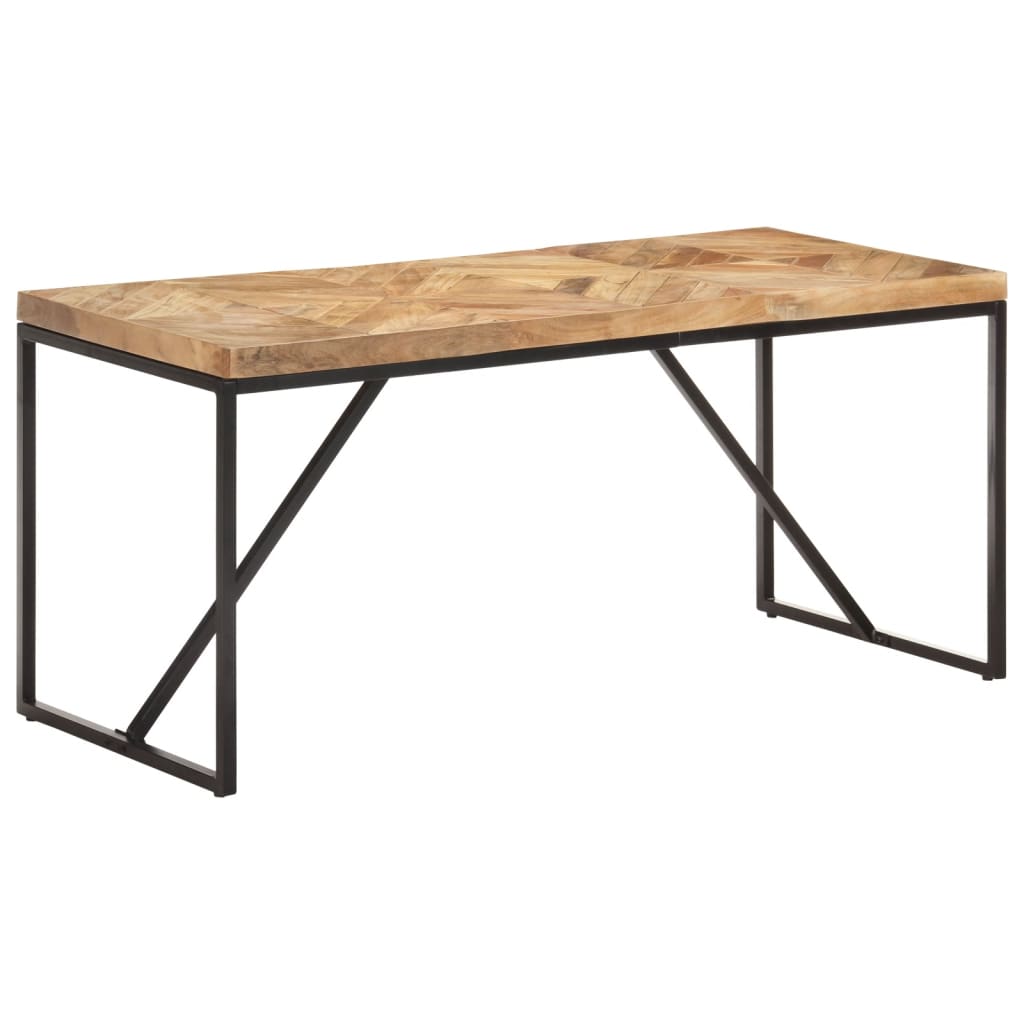 vidaXL Dining Table 63"x27.6"x29.9" Solid Acacia and Mango Wood
