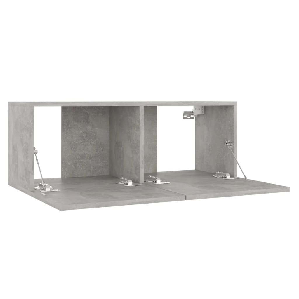 vidaXL TV Stand Concrete Gray 31.5"x11.8"x11.8" Engineered Wood