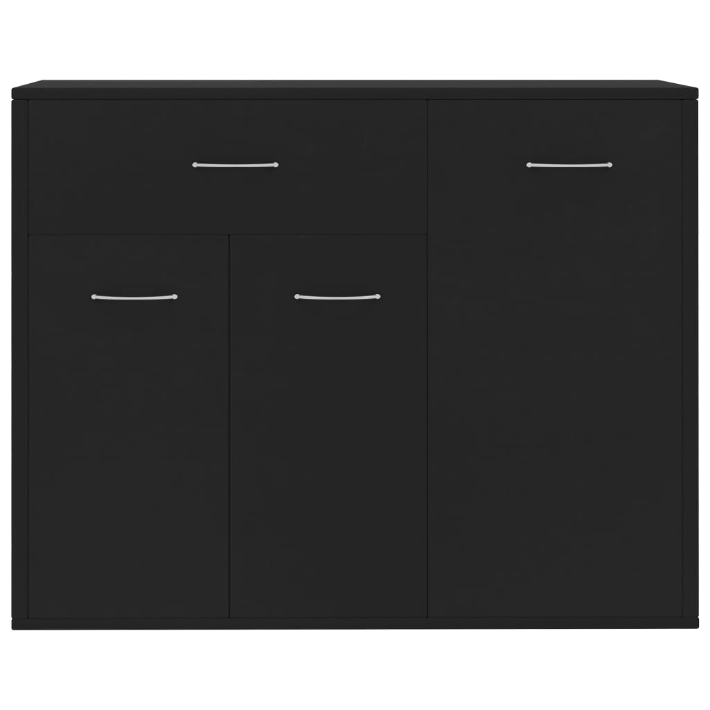 vidaXL Sideboard Black 34.6"x11.8"x27.6" Chipboard